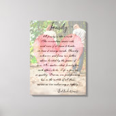 写真パーソナライズされたハートと詩のキャンバス印刷 キャンバスプリント (正面)