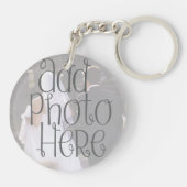 写真パーソナライズされたハートのキーホルダーテンプレート キーホルダー (裏面)