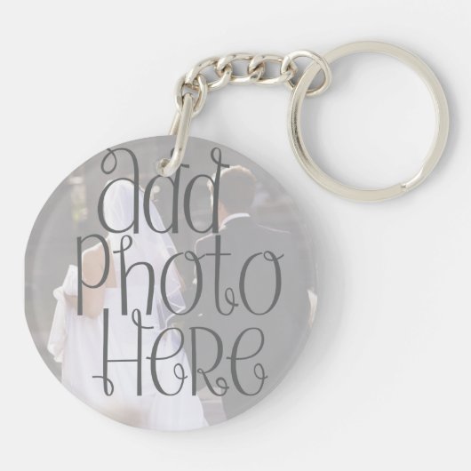 写真パーソナライズされたハートのキーホルダーテンプレート キーホルダー (裏面)