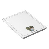 写真パーソナライズされたハートフレームモダン書道 ノートパッド (アングル)