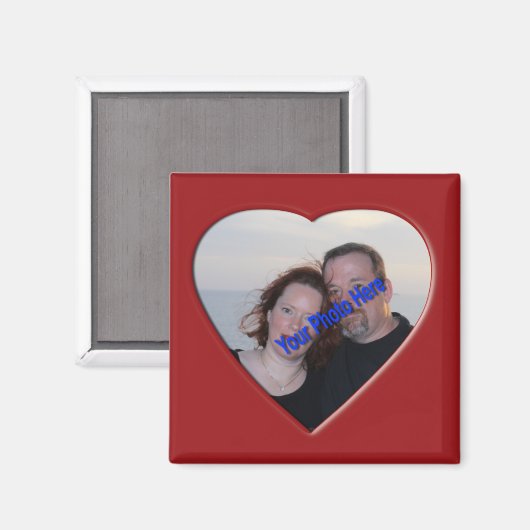 写真パーソナライズされたハート形 マグネット (正面/裏面)