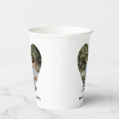 写真パーソナライズされたハート枠書モダン道 紙コップ (右)