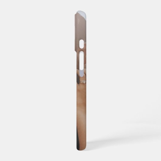 写真パーソナライズされたハートLOVE iPhone 16ケース (左側面)