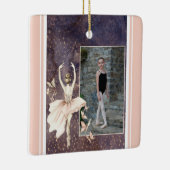 写真パーソナライズされたバレリーナ、蝶のクリスマス セラミックオーナメント (右)
