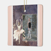 写真パーソナライズされたバレリーナ、蝶のクリスマス セラミックオーナメント (左)
