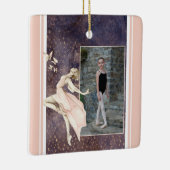 写真パーソナライズされたバレリーナ、蝶のクリスマス セラミックオーナメント (右)