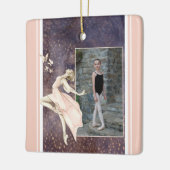 写真パーソナライズされたバレリーナ、蝶のクリスマス セラミックオーナメント (左)