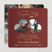 写真パーソナライズされたバレンタインのホリデーカード (正面/裏面)