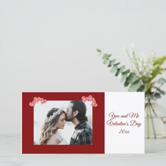 写真パーソナライズされたバレンタインデーハートカード シーズンカード (スタンド正面)