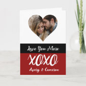 写真パーソナライズされたバレンタインデー カード (正面)