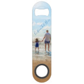 写真パーソナライズされたバー鍵とカスタム文字 スピード栓抜き (裏面)