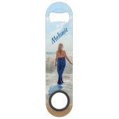 写真パーソナライズされたバー鍵と名前をカスタムする スピード栓抜き (正面)