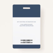 写真パーソナライズされたビジネス従業員のスタッフID バッジ (裏面)