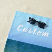 写真パーソナライズされたビーチタオルカスタム文字 ビーチタオル (インサイチュ)