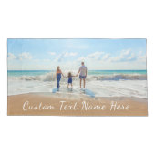 写真パーソナライズされたピラローケースとカスタム文字 枕カバー (裏面)