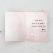 写真パーソナライズされたピンクの母の日のカード サンキューカード (内部)