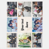 写真パーソナライズされたフリースブランケット-カスタムコラージュ フリースブランケット (正面)