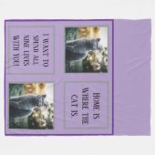 写真パーソナライズされたフリースブランケット-カスタム写真 フリースブランケット (正面(横))