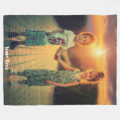 写真パーソナライズされたフリースブランケット フリースブランケット (正面(横))