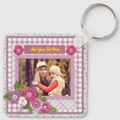 写真パーソナライズされたフレームとカスタム文字 キーホルダー (裏面)