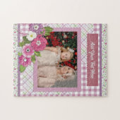 写真パーソナライズされたフレームとカスタム文字 ジグソーパズル (横)