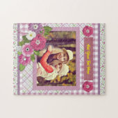 写真パーソナライズされたフレームとカスタム文字 ジグソーパズル (横)