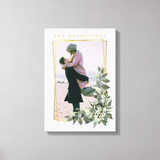 写真パーソナライズされたフローラ枠 キャンバスプリント (正面)