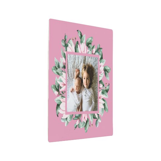 写真パーソナライズされたフローラ枠 メタルプリント (3/4)