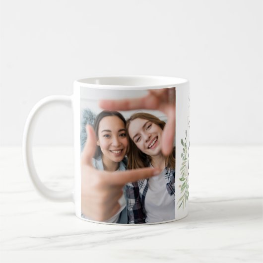 写真パーソナライズされたフ最高のァン コーヒーマグカップ (左)