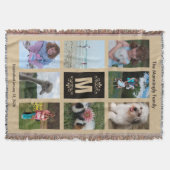 写真パーソナライズされたブランケット スローブランケット (正面)