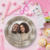 写真パーソナライズされたプレート。結婚s、ウェディングシャワー ペーパープレート (パーティー)