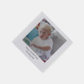 写真パーソナライズされたベビーキッズ第1回誕生日 スタンダードカクテルナプキン (角)