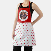 写真パーソナライズされたベビーピンクホワイトサークルハート エプロン (インサイチュ)