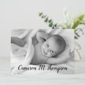 写真パーソナライズされたベビーモダン誕生発表 案内状 (スタンド正面)