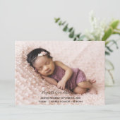 写真パーソナライズされたベビー生誕通知カード 案内状 (スタンド正面)