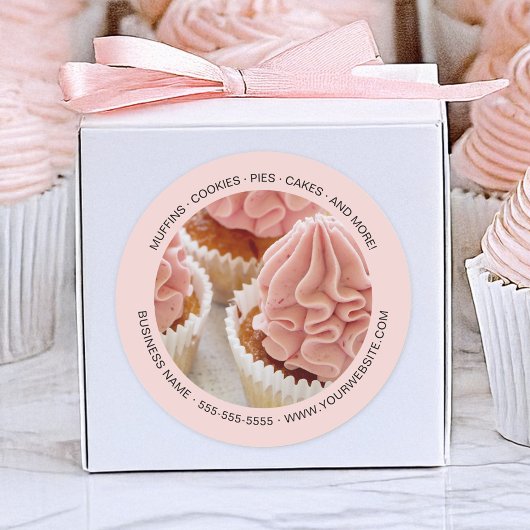 写真パーソナライズされたベーカリー ラウンドシール