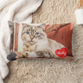 写真パーソナライズされたペット犬ファミリー猫テンプレート ランバークッション (ブランケット)