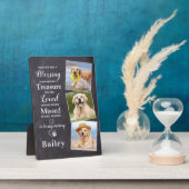 写真パーソナライズされたペット遺失ギフトドッグ記念プラ フォトプラーク (側面)