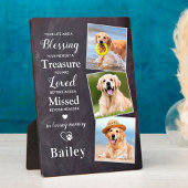 写真パーソナライズされたペット遺失ギフトドッグ記念プラ フォトプラーク