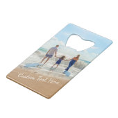 写真パーソナライズされたボトルオープナーカスタム文字 クレジットカード栓抜き (裏面アングル)