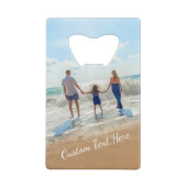 写真パーソナライズされたボトルオープナーカスタム文字 クレジットカード栓抜き (裏面)