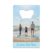 写真パーソナライズされたボトルオープナーカスタム文字 クレジットカード栓抜き (裏面)