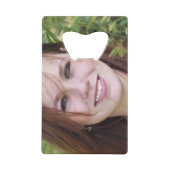 写真パーソナライズされたボトルオープナー。自分で作れ！ クレジットカード栓抜き (正面)