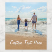 写真パーソナライズされたボトルラベルのカスタム文字 ワインラベル (シングルラベル)