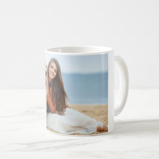 写真パーソナライズされたマグギフト コーヒーマグカップ (正面右)