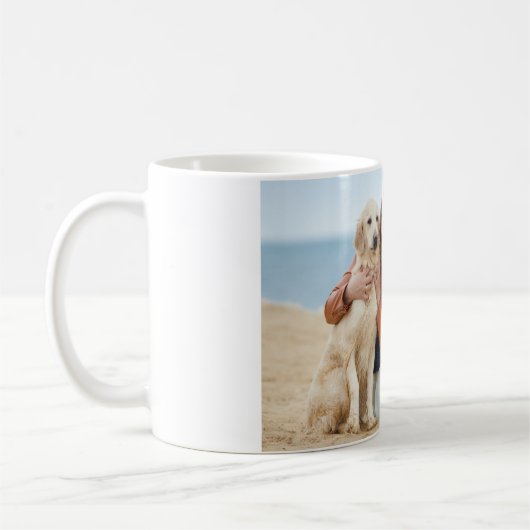 写真パーソナライズされたマグギフト コーヒーマグカップ (左)