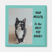 写真パーソナライズされたマグネットペ最高のットEver マグネット (正面)