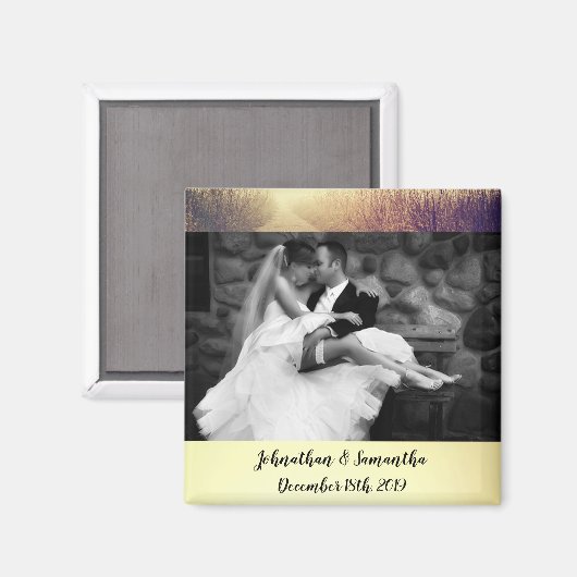 写真パーソナライズされたマグネット日の出の通路 マグネット (正面/裏面)