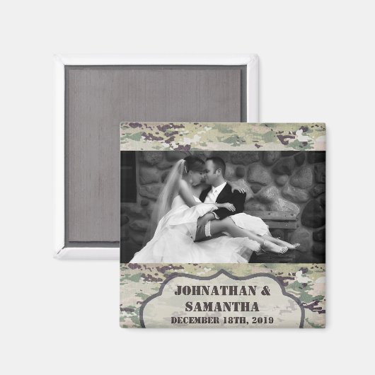 写真パーソナライズされたマグネット軍OCP迷彩柄制服 マグネット (正面/裏面)