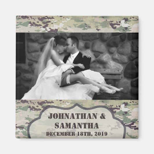 写真パーソナライズされたマグネット軍OCP迷彩柄制服 マグネット (正面)